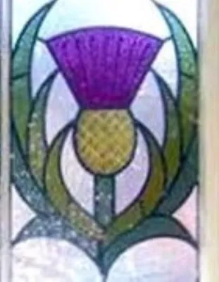 Buy Thistle Stained Glass Effect Window Decor Cling -Hand Made To Order • 6£