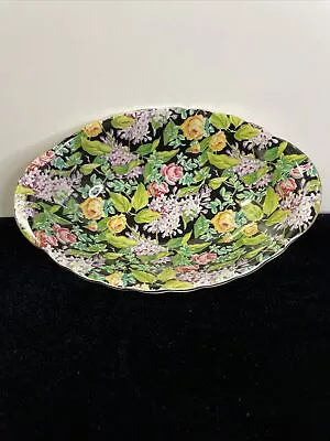 Buy Black Beauty CHINTZ Dish   LORD NELSON  England Roses & Lilac Yellow Purple Pink • 18.97£
