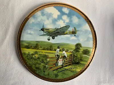 Buy Davenport Pottery 'Heroes Of The Sky' Spitfire Large Collector Plate 24ct Gold • 19.99£