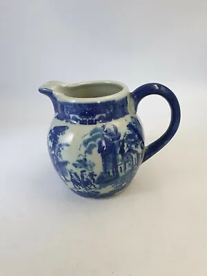Buy Vintage Victoria Ware Ironstone Flow Blue Double Small Jug 18thc Scene Horsed Me • 16.99£