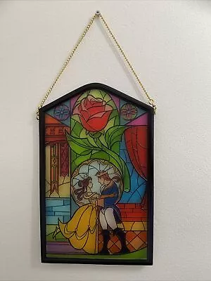 Buy Beauty And The Beast Stain Glass Wall Hanging Decoration  • 35£