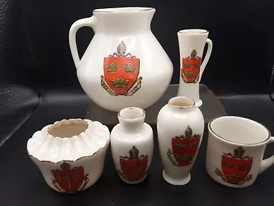 Buy Goss/Crested China - ELY Crests X6 Inc Wisbech Jug, Ancient Tyg. • 8£