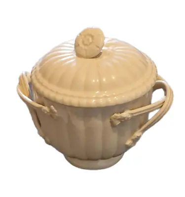 Buy Leedsware Classical Creamware Lidded Sugar Bowl Vintage • 20£