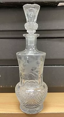 Buy Richardson Stourbridge Crystal Edinburgh Thistle Liqueur Decanter 1890 24x8x8cm • 59.99£