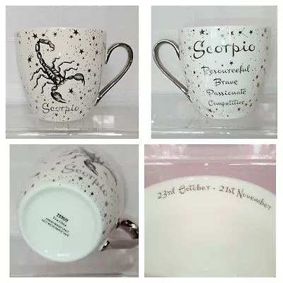 Buy Zodiac Scorpio Mug White Silver Coffee Tea Mug Excellent Condition Free Postage • 8.99£