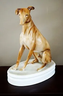 Buy Vintage Hallmarked Hand Painted ZSOLNAY Porcelain Dog Figurine • 190.32£