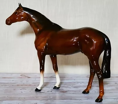 Buy Beswick Large 12 High Racehorse Beautiful Vintage Bay Brown Gloss Model 1564 Vgc • 120£