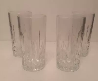 Buy Vintage Style Cut Glass Highball Tumbler/Water Glasses Set Of 4 • 18£