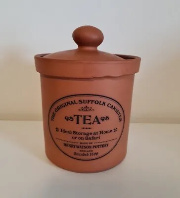 Buy THE ORIGINAL SUFFOLK CANISTER ' TEA ' BY HENRY WATSON POTTERY, Flaw • 12£