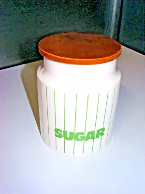 Buy Vintage Hornsea John Clappison  Green Striped Sugar Storage Jar. C 1980. VGC • 7.99£