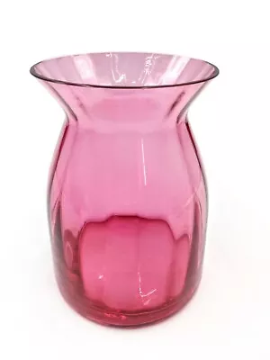 Buy Cranberry Glass Vase Possibly By Dartington Glass Pink Glass 14.6 Cm (5.7 ) • 11.50£