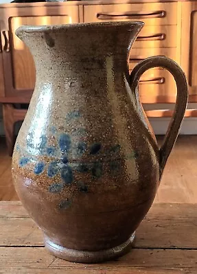 Buy Very Large Vintage Studio Pottery Salt Glazed Pitcher Jug Vase • 24.99£