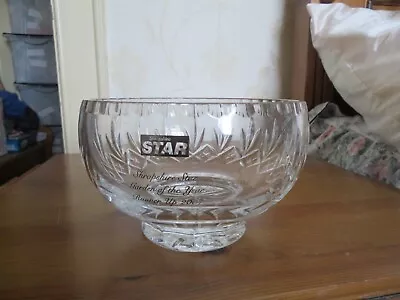 Buy 2007 Lead Crystal Cut Fruit Bowl Shropshire Star Garden Of The Year Runner Up • 10.50£