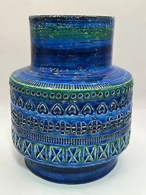 Buy Bitossi Italy Aldo Londi Raymor Mid Century Rimini Blue Glaze Art Pottery Vase • 95.31£