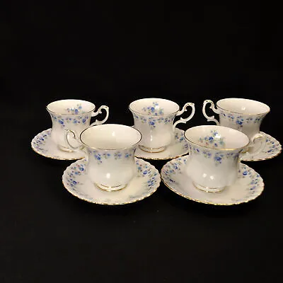 Buy Royal Albert Footed Mini 5 Sets Cups Saucers Montrose Memory Lane Gold 1965-2007 • 107.32£