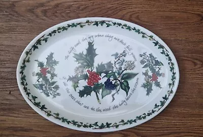 Buy Portmeirion The Holly And Ivy Oval Plate  • 10£