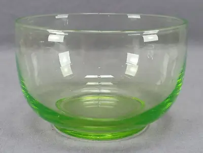 Buy Mid 19th Century British Hand Blown Yellow Green Vaseline Glass Finger Bowl • 156.12£