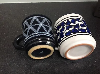 Buy 2 Andalusian Handmade Pottery Decorated  Mugs/Cups • 12.99£