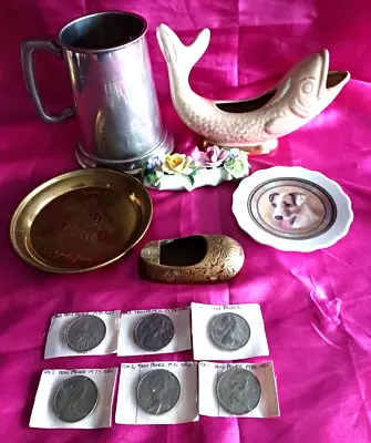 Buy Ceramic And Metal Job Lot Inc.old Coins. • 2£
