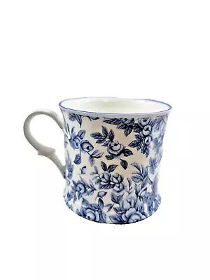 Buy Ludlow Pottery Staffordshire England Fine Bone China Blue Floral Mug Vintage • 9.90£