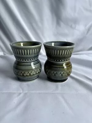 Buy Pair Of Small Wade Irish Porcelain Vase Decorated With Shamrocks. • 6.99£