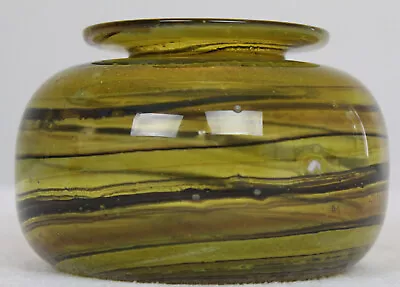 Buy Isle Of Wight Studio Glass Vase Tortoiseshell Range Michael Harris 1970 FREEPOST • 59.99£