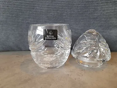 Buy Royal Doulton Keswick Glass Lidded Pot Fine Lead Crystal Boxed As New    • 19.49£