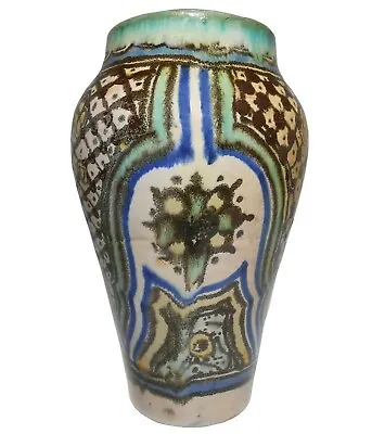 Buy Early-mid 20th C Vint Moroccan Arabesque, Hand Dec Islamic Art Pottery Cer Vase • 120.49£