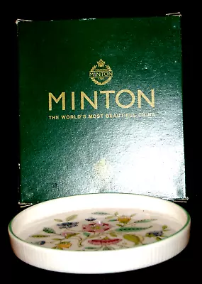 Buy Minton Bone China Haddon Hall Circular Trinket/Pin Dish Green Rim 5.25  Diam • 5£