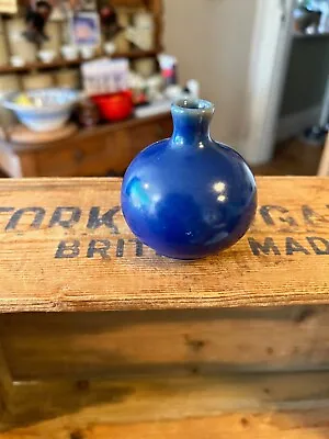 Buy Vintage Danesby Ware Denby Stoneware – Small Blue Glazed Vase – Great! • 9.99£