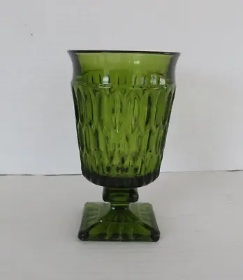 Buy Vintage Indiana Glass ~ Mt Vernon Green ~ Flare Iced Tea Glass • 9.43£