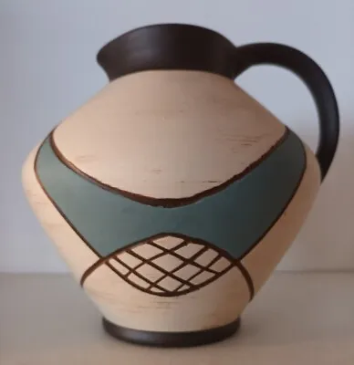 Buy Vintage Mid Century Modern Art Pottery Jug Vase 1950’s Abstract - Signed  • 14.99£