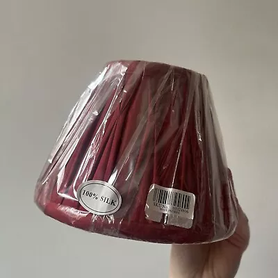 Buy Laura Ashley Home Fenn Cranberry Red 100% Silk Pleated Lampshade Mini Size • 14.99£