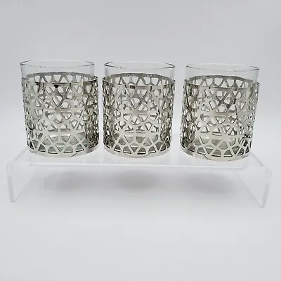 Buy NWT Set Of 3 Votive Holders Yankee Candle Silver Tone & Glass Holder 2.2  X 2.2  • 7.67£