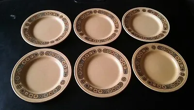 Buy Kiln Craft Bacchus Side Plates X 6. 17cm Dia. 1970's Staffordshire Potteries Ltd • 12£