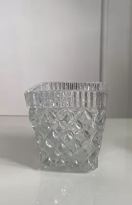 Buy Vintage Retro Chunky Square Patterned Posy Glass Vase 7cm Tall • 6.50£