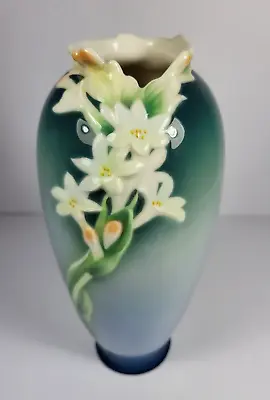 Buy Lovely Quality Franz Ceramic Sculptured Vase Ep1893 Floral Design 8  Tall • 52.50£