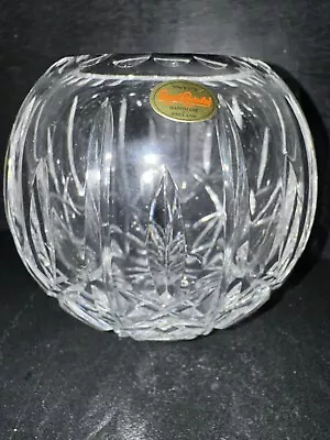 Buy Vintage ROYAL BRIERLEY Sabre Pattern Lead Crystal Flower Bowl 6in - Original Box • 24£