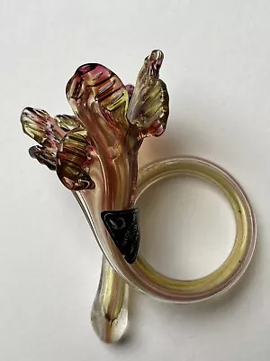 Buy Isle Of Wight Studio Glass 3.75  Hand Blown Flower, Bud Vase, Original Label Vgc • 20£
