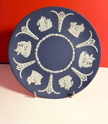 Buy Wedgwood Jasperware Plate Portland Blue Muses Pegasus ( H90), Stoneware • 22.99£