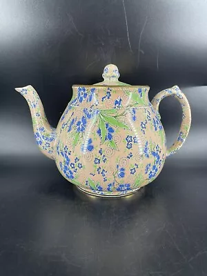 Buy Wade England Blue Paisley Flower Porcelain Chintz Teapot Vtg Antq Transfer • 79.57£