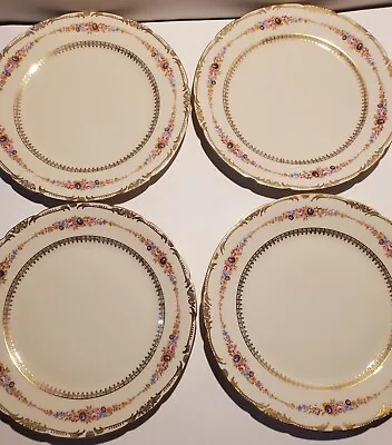 Buy Set Of 4 KPM Royal Ivory Dinner Plates The Festival Pattern 10  Vtg Fine China • 23.81£
