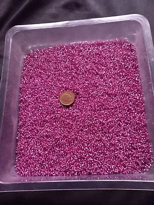 Buy 200 Gram Of Size 11 Bright Pink Lined Glass Seed Beads NEW • 2.70£