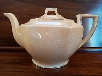 Buy Vintage Grimwades Royal Winton Orange/Caramel Speckled Gold Trim Ajax Teapot • 16.50£