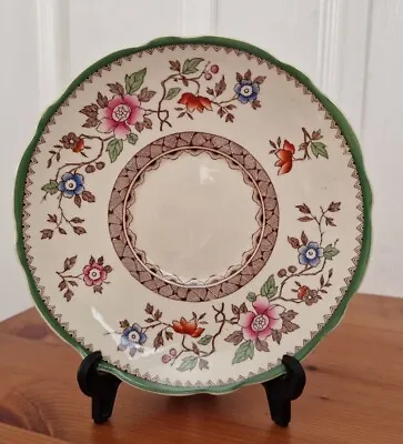Buy Vintage Royal Cauldon Saucer / Small Plate Green Floral Design • 11£