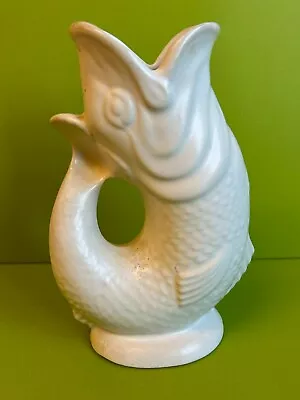Buy Vintage Dartmouth White Fish Glug Jug 7 Inches  Gurgle Vase • 22£