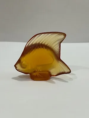 Buy Lalique Fish Amber Yellow Gold Fish Figure 2” Tall • 142.52£