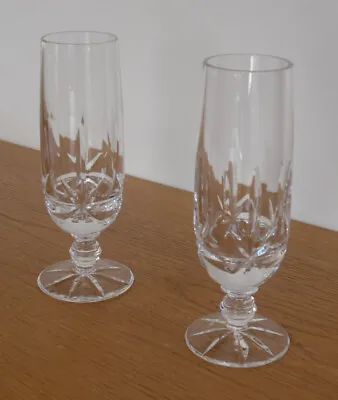 Buy 2 X Quality Short Ball Stem Crystal Champagne Flute Glasses 15.5cm  (unsigned) • 12.95£