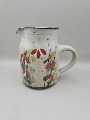 Buy Colin Kellam Studio Pottery Stoneware Jug Hand Painted Floral Decoration • 18£