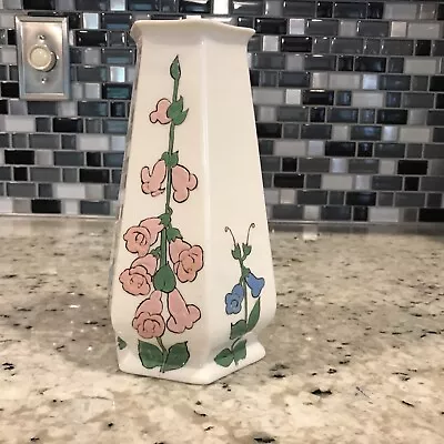 Buy Antique 8   Lenox Belleek China Vase  Hand-painted Hexagonal Floral Design • 70.02£